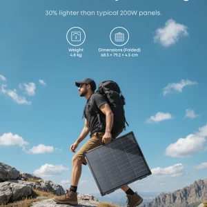 Panel Solar Anker SOLIX PS200 200W Bifacial Plegable MC4